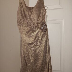 Champagne and Gold Dress with matching bolero